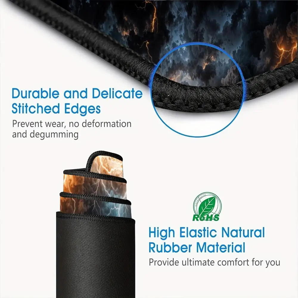 لوحة ماوس لوحة ماوس كبيرة جدًا لشخصية اللهب الراقية للألعاب الرياضية الإلكترونية ولوحة مفاتيح رائعة