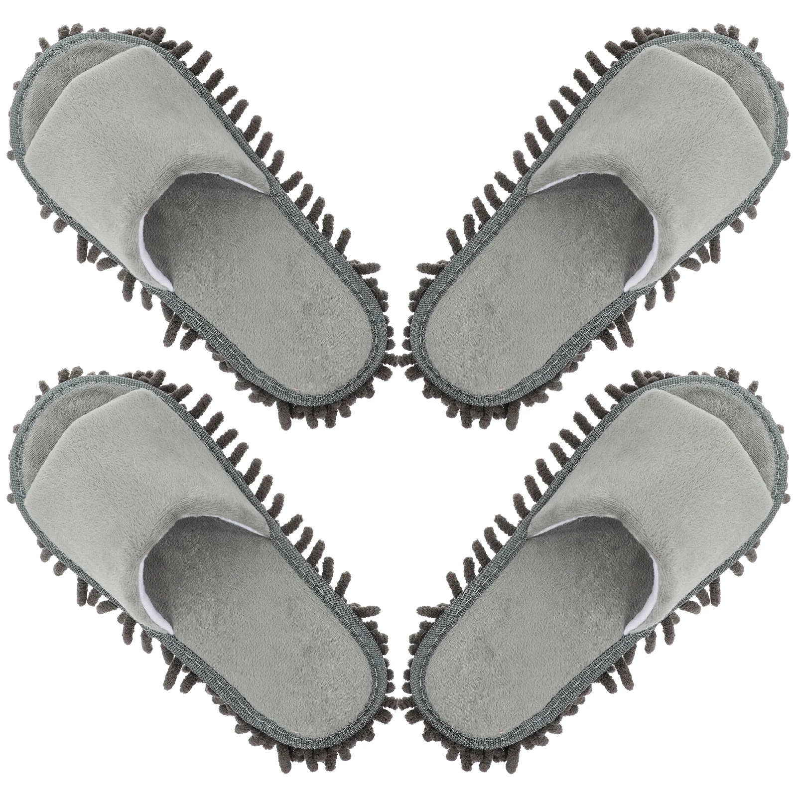 DEARMAMY 2 Pairs Reusable Mop Slippers for Floor Cleaning Household Shoes Covers