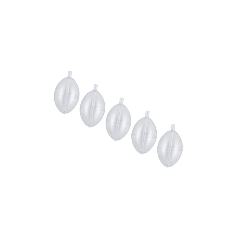 Q84C Shore Fishing Float Set with Clear Body and Short Stem Form, Belly Shape 5 Piece Pack for Nearshore Use Gear Daily