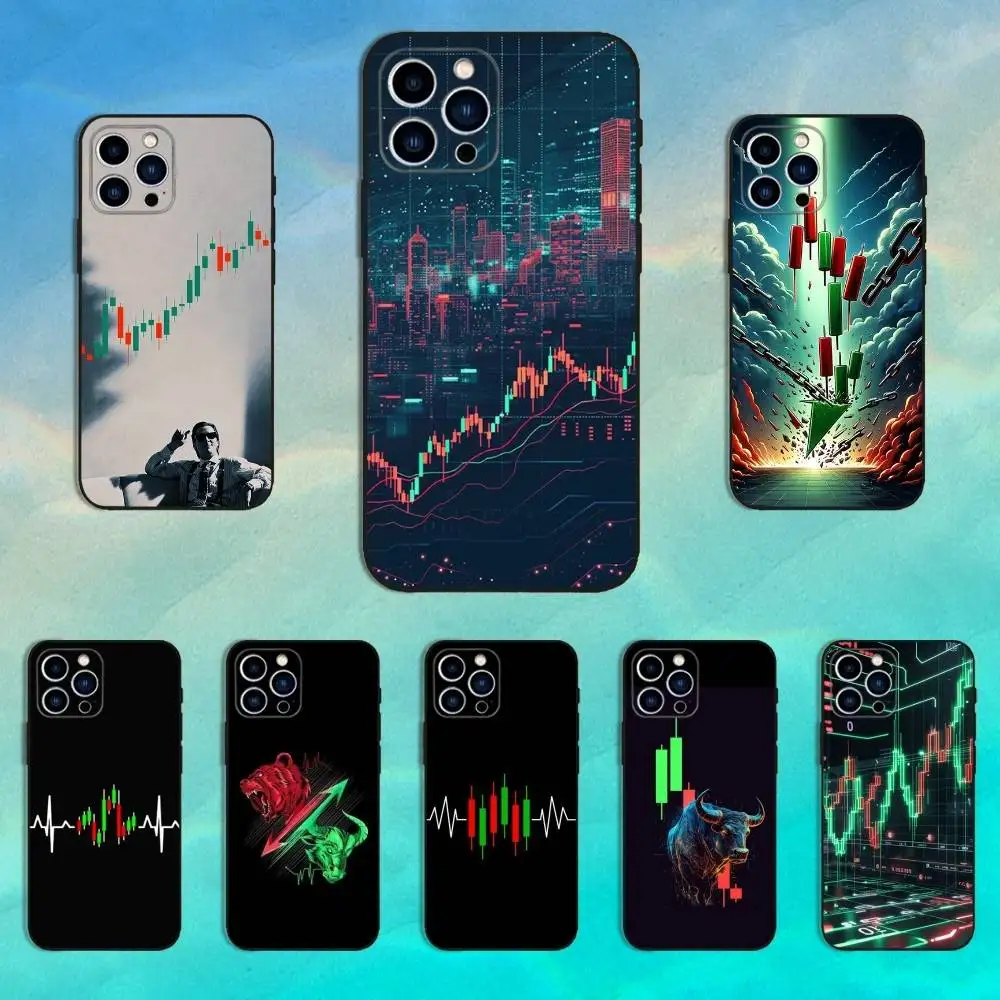 

Day Trading Trader Phone Case For iPhone 16,15,14,13,12,11 Plus,Pro Max,XS,X,XR,SE,Mini,8,7,Soft Silicone Black Cover