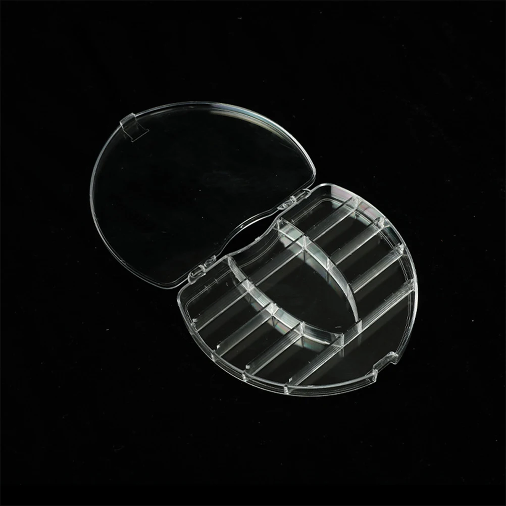 

Peach Heart Jewelry Box Clear Plastic Container Portable Organizer Bead Nail Case Charms