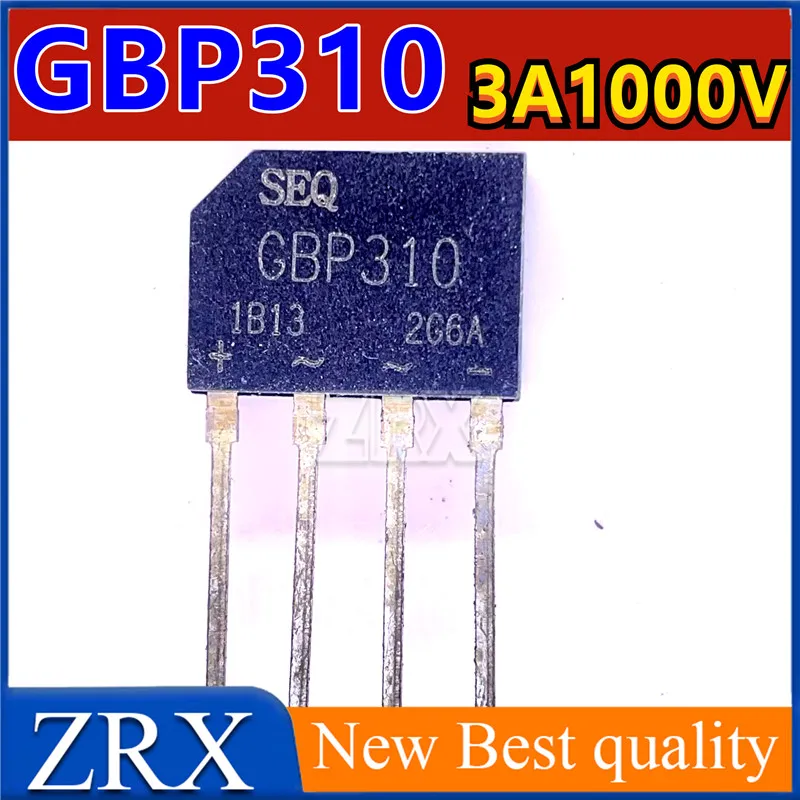 5Pcs/Lot Brand new GBP310 bridge stack 3A 1000V rectifier bridge frame flat bridge
