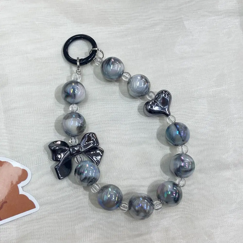 

New Bowknot Phone Chain Colorful Beads DIY Bag Chain Strap Phone Pendant