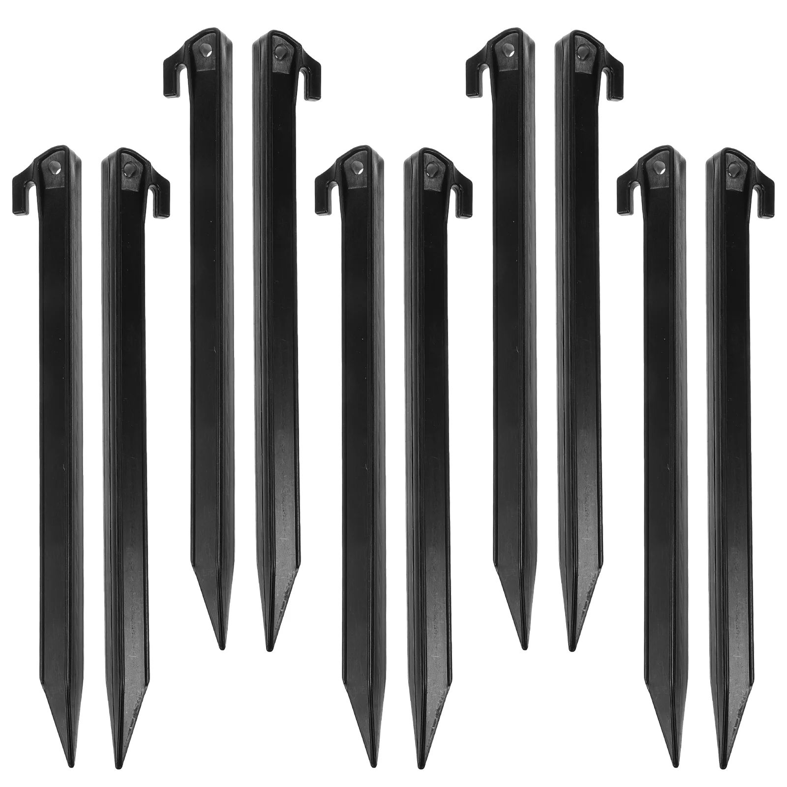 

10 Pcs Ground Nail Stakes for Tarp Outdoor Camping Tent Pegs Plastic Yard Decorations