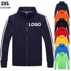 Spring Autumn Fashion Zip Jacket Casual Hip Hop Sportswear Custom Logo Print Text Picture Embroidery Design Men And Women Tops