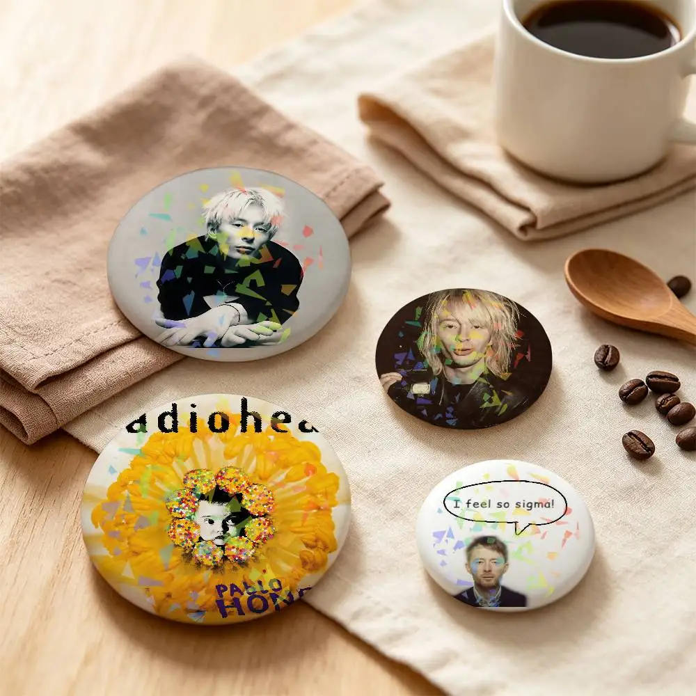 R-Radiohead Alternative Rock Band Backpack Pin Hat Pin Jacket Accessory Bag Decor Clothing Ornament Fashion Accessory