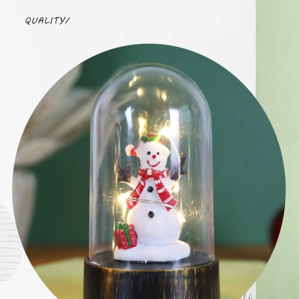 Glowing Christmas Desktop Decoration Lantern Snowman Christmas Tree Christmas Snow Globe Lamp Battery Operated Santa Claus