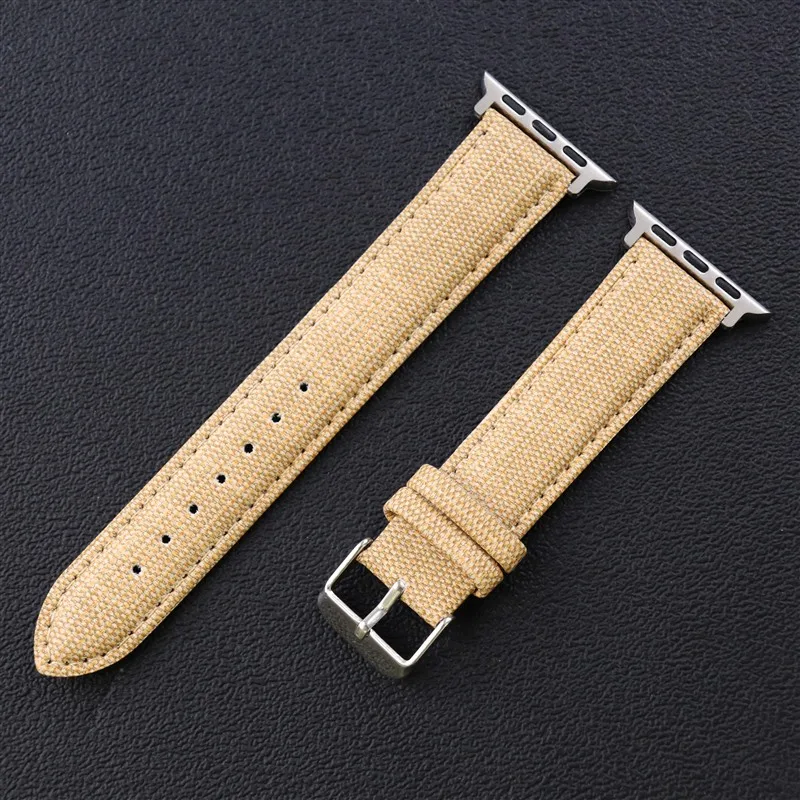 2023 Year Denim Canvas For Apple Watch Strap Series9 8 7 6 SE 5 4 Jeans Bracelet 38 40 41mm 42 44 45 49 mm Soft Belt For Apple