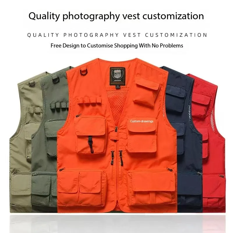 

Высококачественный аварийно-спасательный жилет с индивидуальной печатью логотипа, индивидуальная функция, рыболовный жилет, жилет для профессиональной фотографии