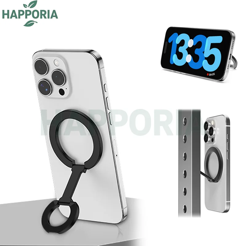 

Double-Sided Magnetic Phone Ring Holder Kickstand Magnet Grip for iPhone 16 15 14 For Huawei Xiaomi Stand Holder