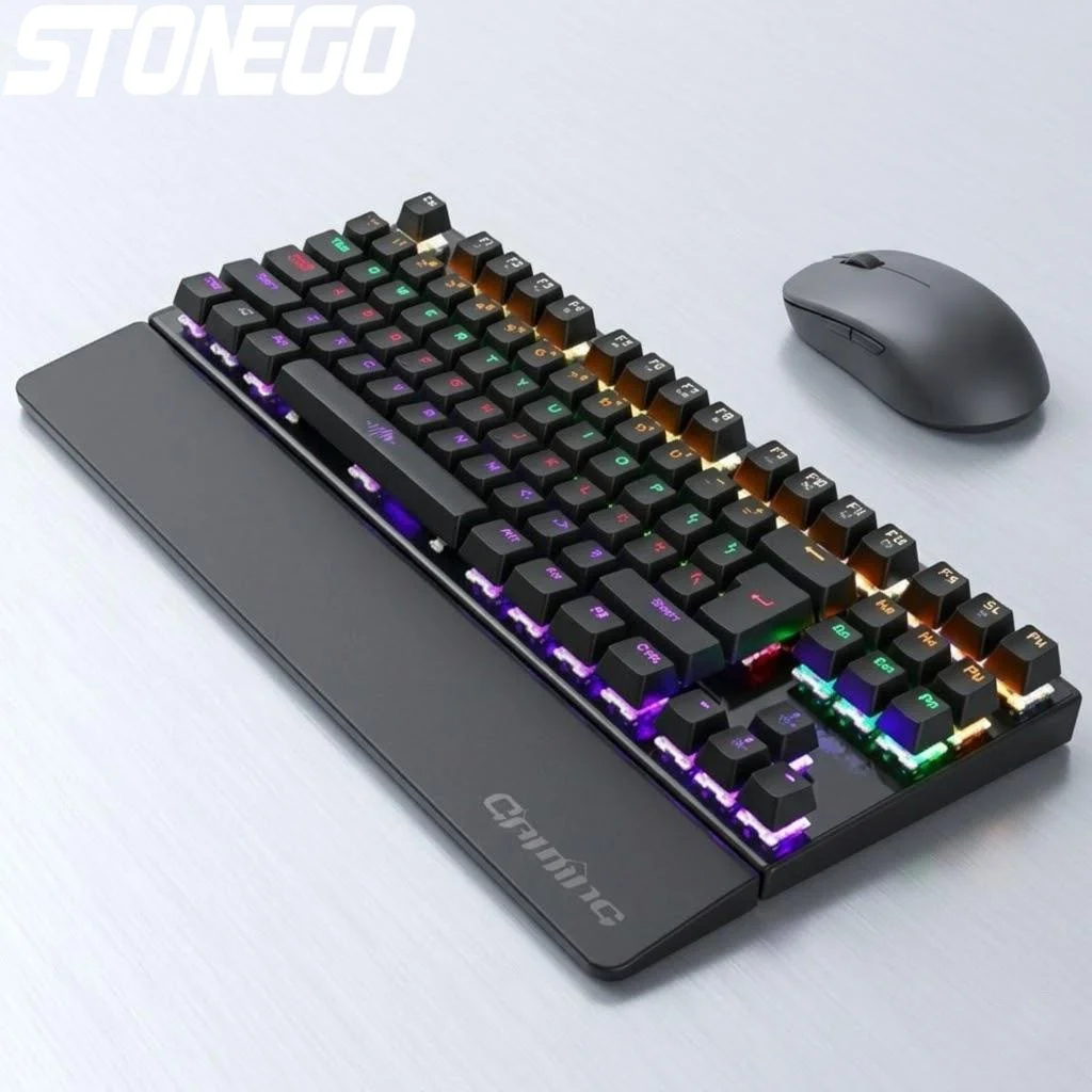 RGB Mechanical Gaming Keyboard USB Wired Anti Ghosting 26 Keys Backlit for Gamers Professional Gaming Accessories
