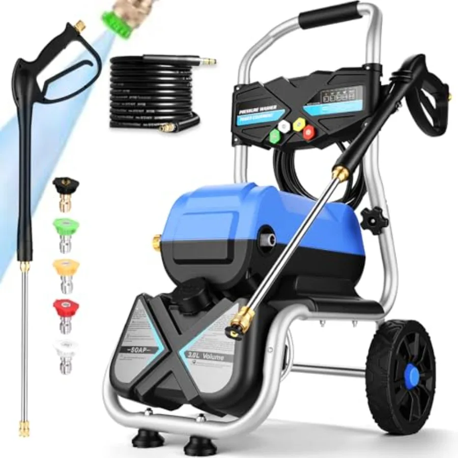 

Pressure WasherMAX 5000 PSI Electric Power Washer 1800W 4.0 GPM High Pressure Washer Professional Washer Cleaner with 5 Nozzles