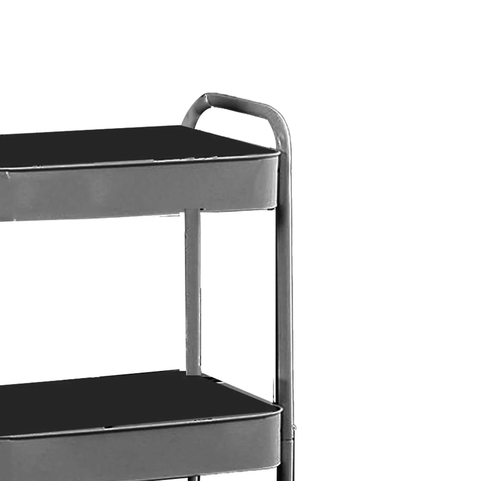 3-stufiger Nutz wagen mit Lenkrädern beweglicher multifunktion aler Aufbewahrung wagen für Küche Bad schwarz 3 Schichten