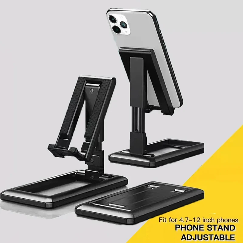 Foldable Desk Bracket Smartphone Stand for iPad iPhone Samsung Desk Holder Adjustable PC Tablet Mobile Phone Desktop Phone Stand