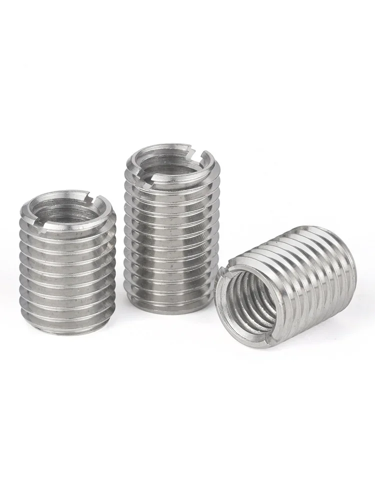 Stainless Steel Sotted Inside Outside Self Tapping Thread Insert Adapter Screw Nuts Sleeve Converter Nut M2 M3 M4 M5 M6 M8 M10