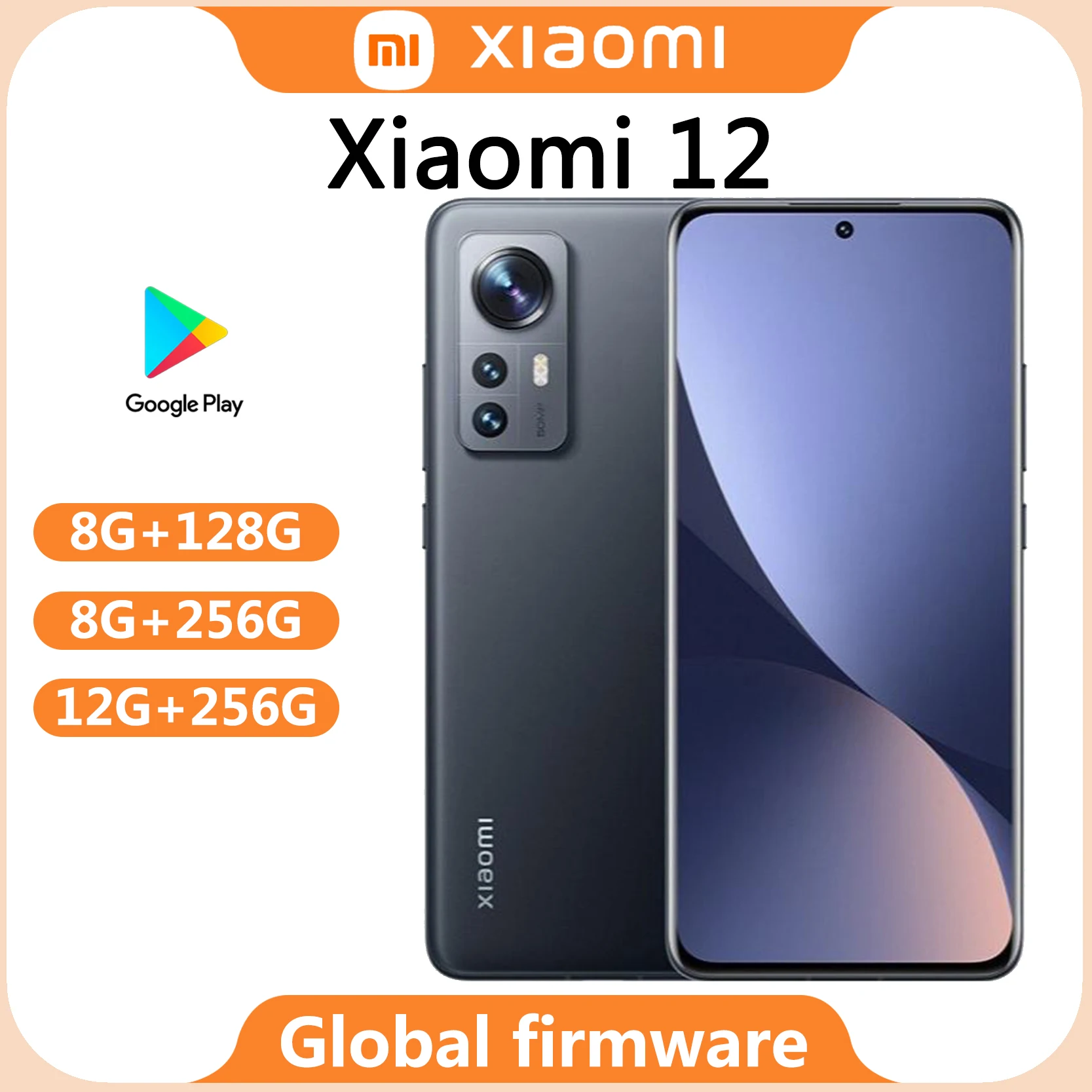 Wereldwijde Rom Draadloze (Draadloze Reverse) Xiaomi 12 5G Smartphone Qualcomm Snapdragon 8 Gen1 6.28Inchs 50mp 32mp Android 67W