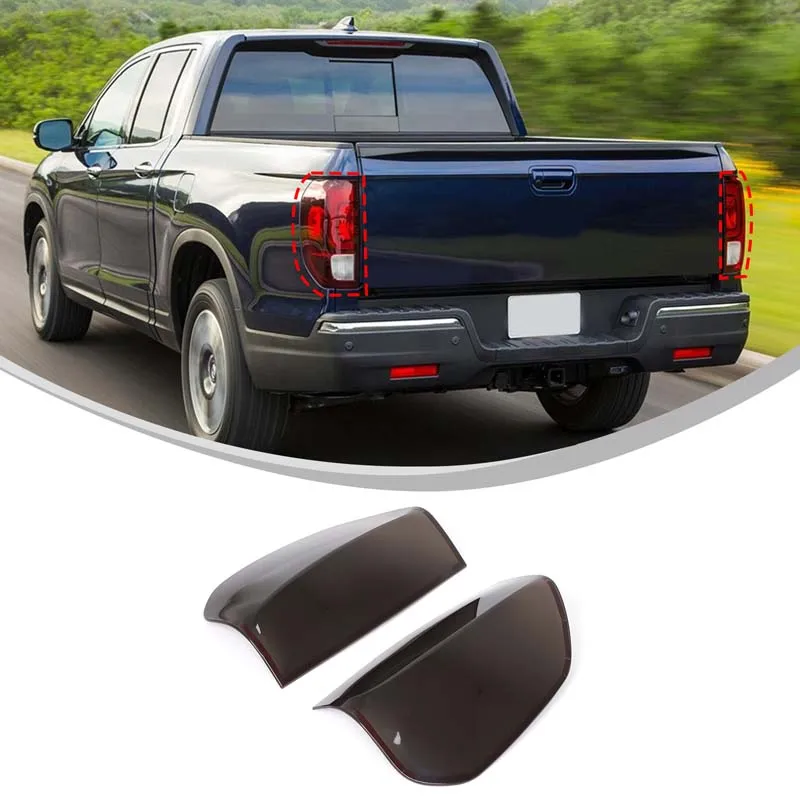 Smoked Tail Light Cover Trim Sticker  Rear Lamp Protect Cover Tail Light Decoration Cover For Honda Ridgeline YK2 YK3 2017-2016