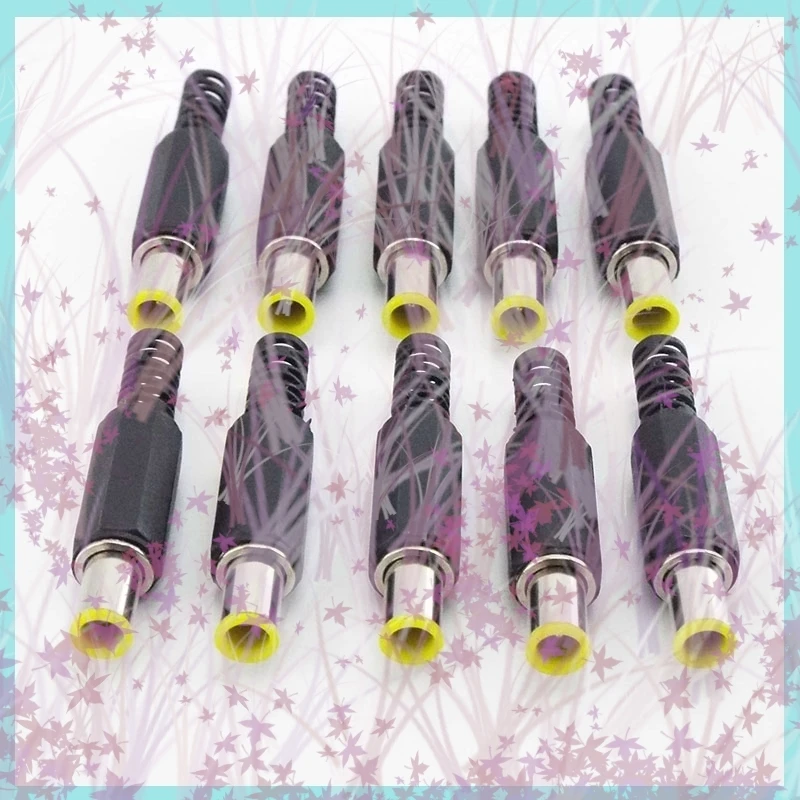 DC-Stromanschlussadapter 6,5mm X 4,4mm mit 1,3mm Pin DC-Stromstecker Gelb 6,5 * 4,4 Männlich Schweißbarer 1,3mm Stecker Audio-Teile B2