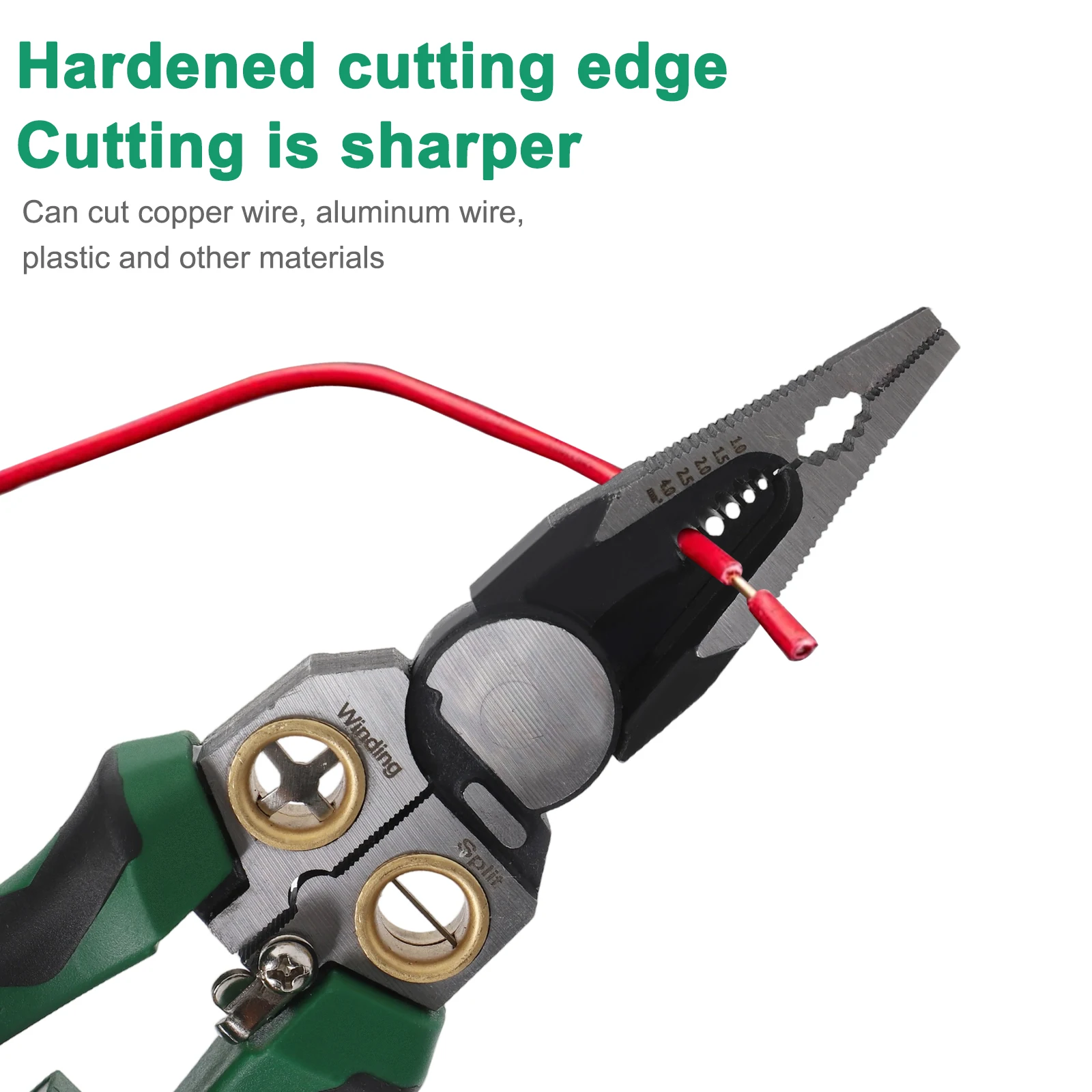 

Эргономичные кабельные плоскогубцы, зеленый инструмент для зачистки проводов 8-в-1, компактный дизайн, электрические проекты «сделай сам», надежные соединения проводов