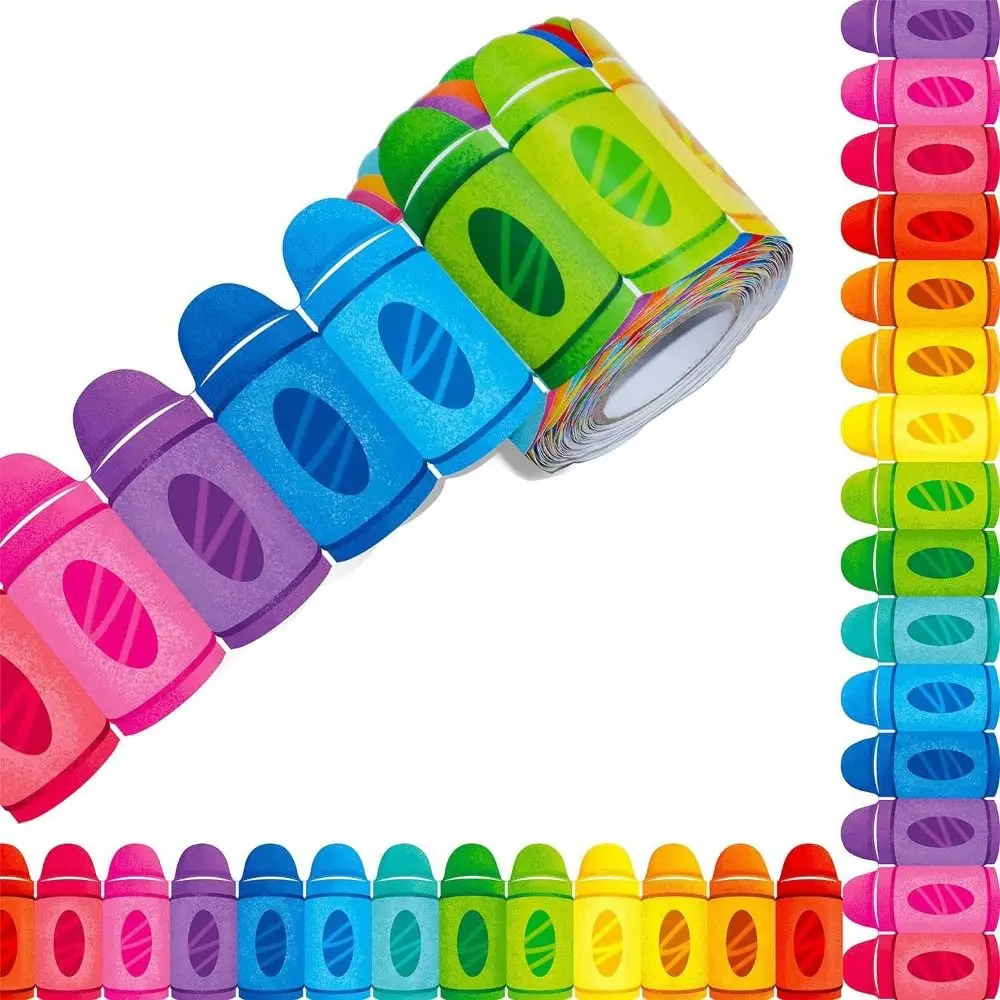 1Roll Creative Border Decorative Stickers Chalkboard Bulletin Board Border Stickers DIY Handmade Crafts Decorative Stickers