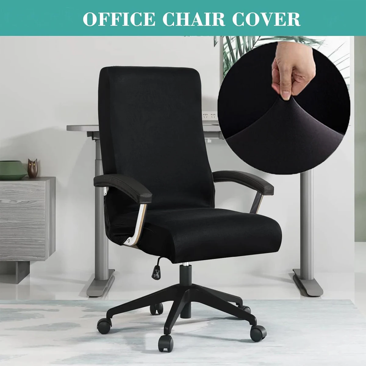 Stretch Computer Office Chair Cover Universal Washable Removable Dogs Cats Pets Protector Spandex Rotating Boss Chair Slipcovers
