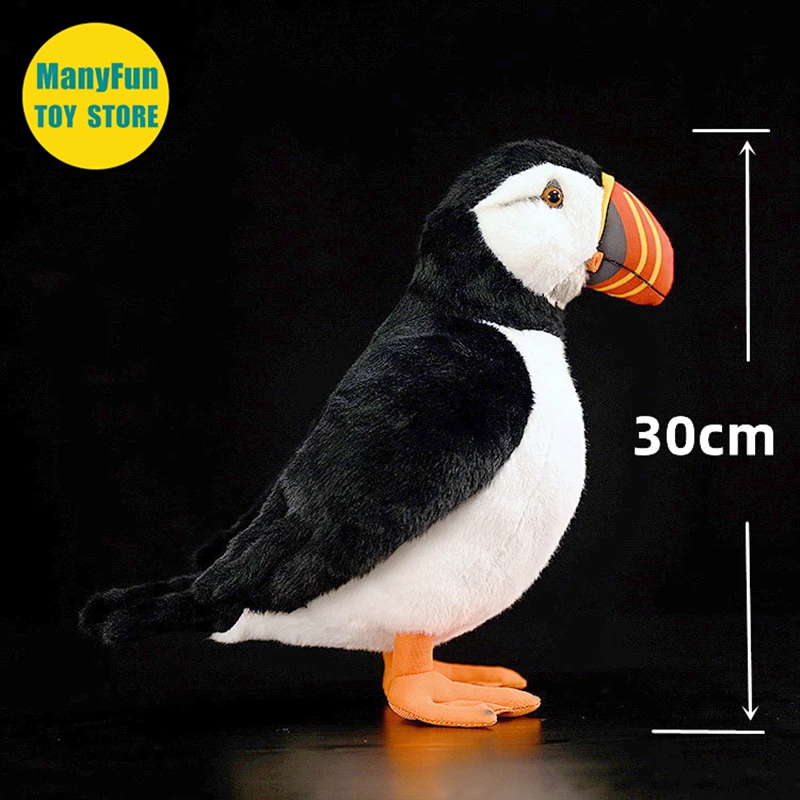 Realistic Puffin High Fidelity Razorbill Plushie Loomery Plush Toys Lifelike Animals Simulation Stuffed Doll Kawai Toy Gifts