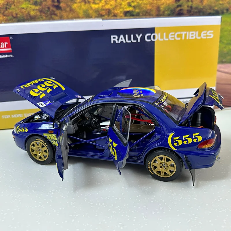 SunSatr 1:18 Subaru Impreza Impreza McRae 1995WRC Rally Alloy car model Collection gift