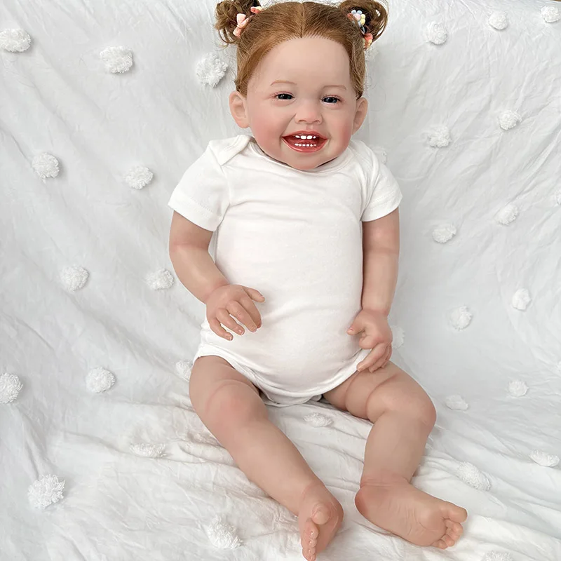 24inch 60CM Mila Lifelike Girl Doll in Soft Cloth Body Reborn Toddler Girl