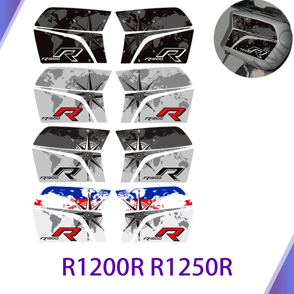 For BMW R1200R R1250R R 1200 1250 R R1200 R1250 Tank Pad Trunk Luggage Cases Panniers Stickers Decals