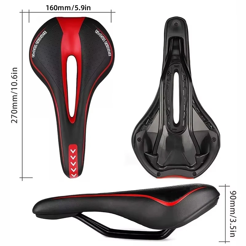 Bicycle Saddle MTB Mountain Road Bike Seat Hollow Gel Comfortable Cycling Cushion Exercise Bike Saddle for Men and Women view 6