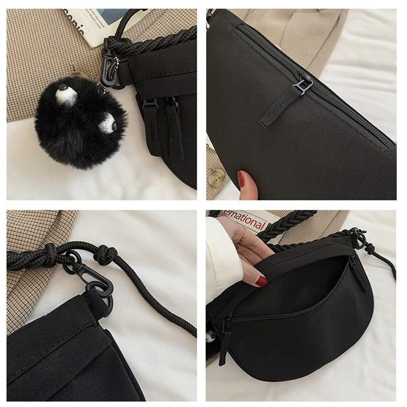 Bolso de hombro informal para mujer, bandolera con colgante Simple, diseño bonito, Primavera, nuevo