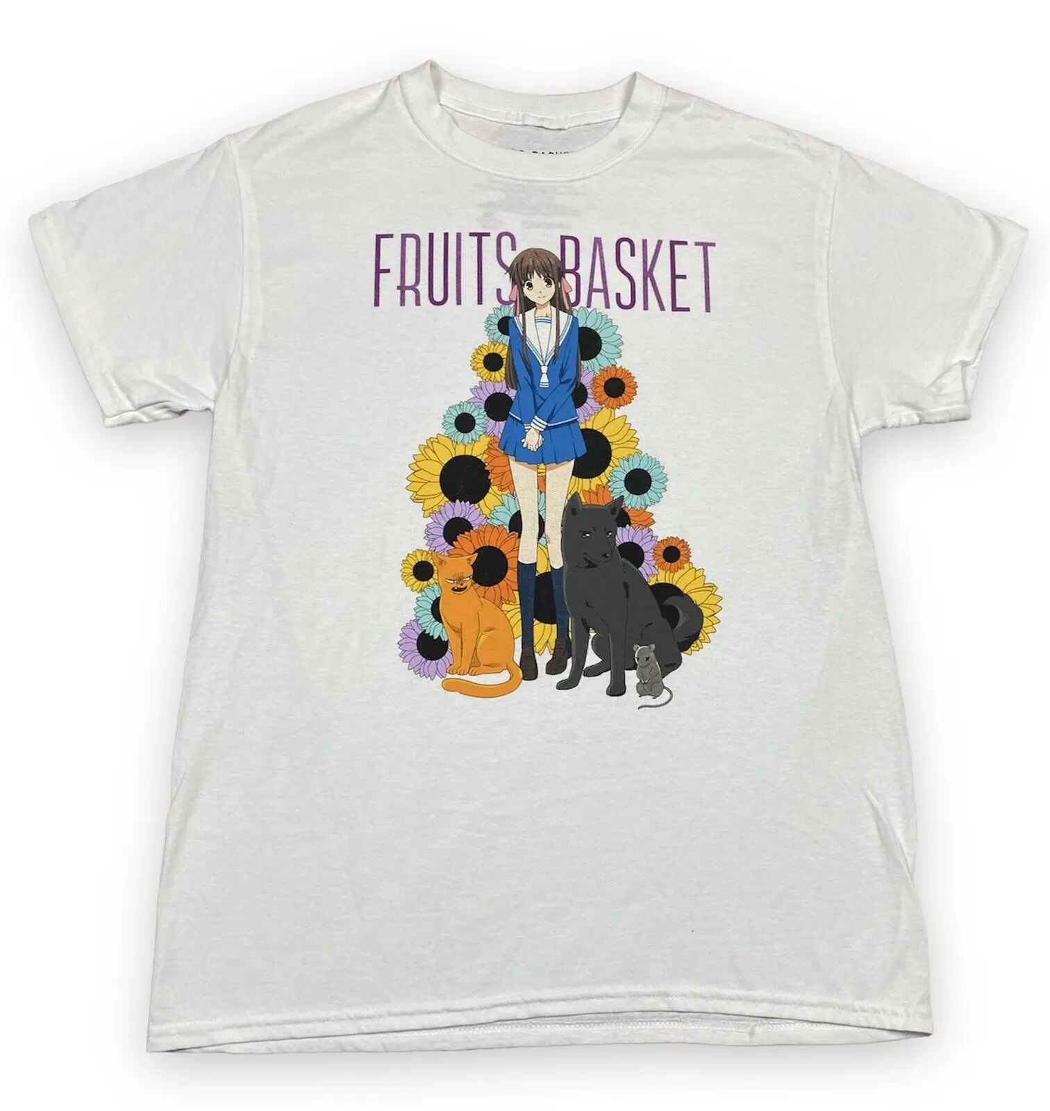 Fruits Basket Sunflowers Tohru T-Shirt Graphic Anime Tee Funimation Sz M