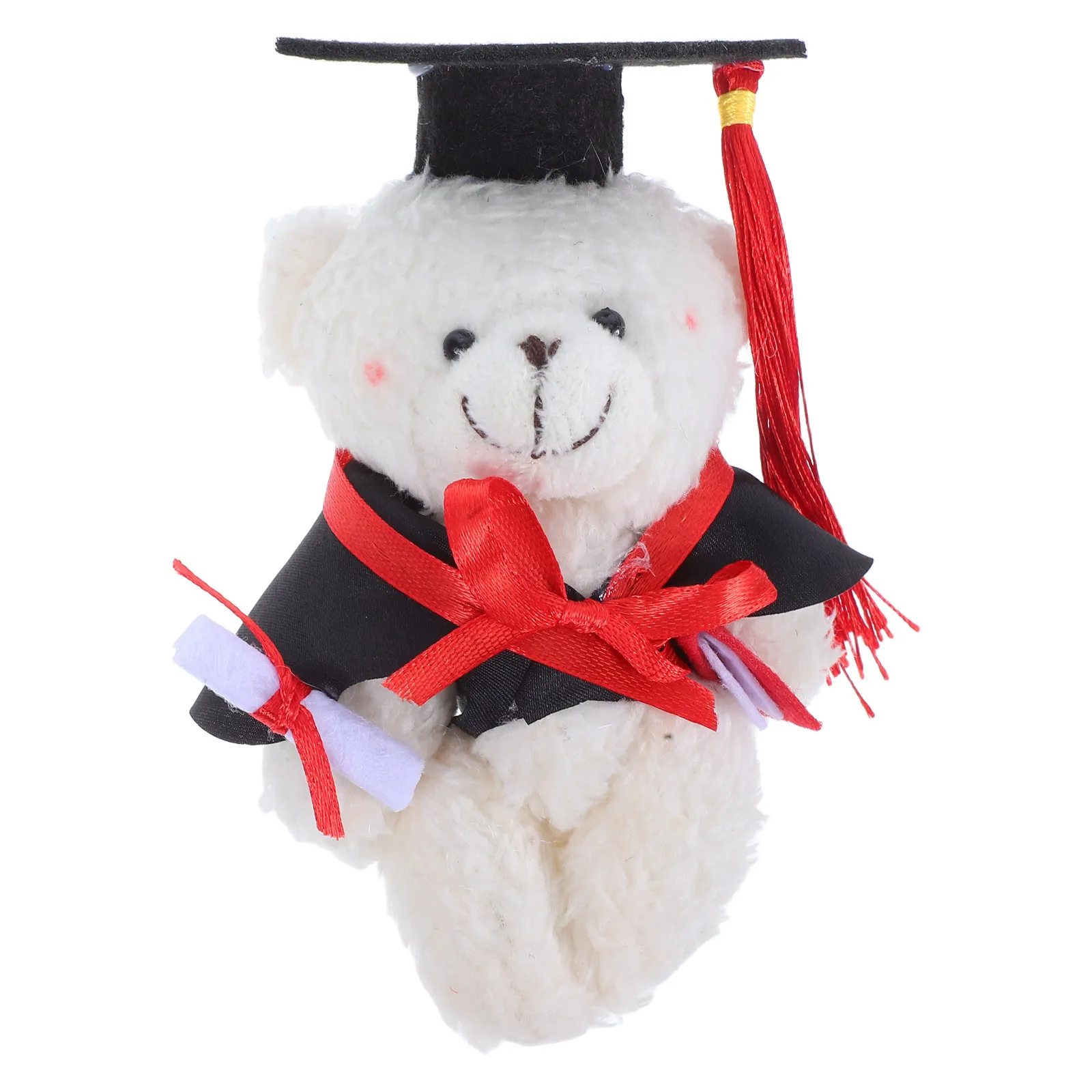 Soft Mini Graduation Bear Plushie with Chain for Bag Backpack Keychain Decoration Holiday Party Wedding Favor Graduate