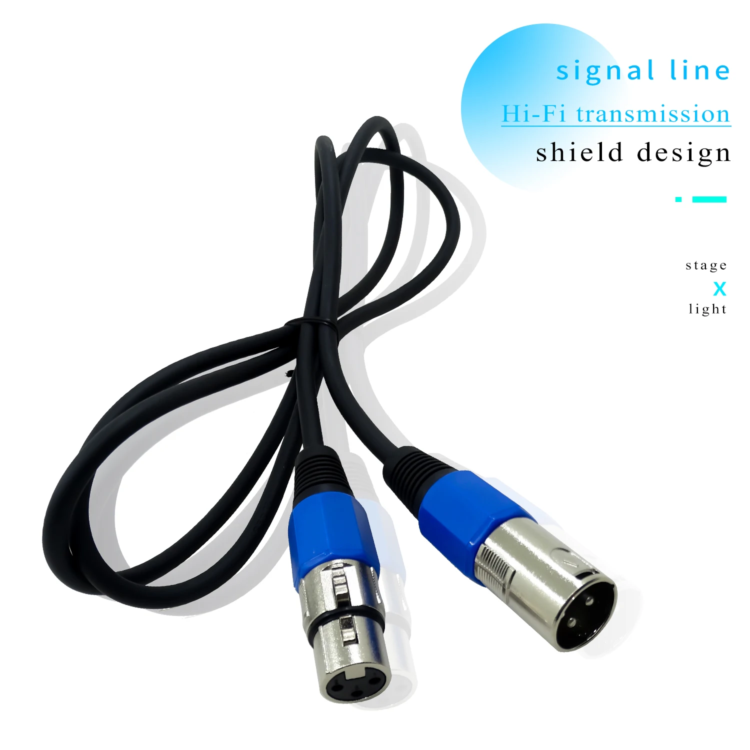 3-PIN DMX Signal Line 1M 5M 10M 15M 20 Meters LED PAR Stage Light Accessories Dmx Cable For Led Par Light Moving Head Beam Lamp