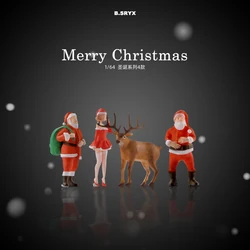 Kicarmod Limited Edition 1/64 Scale Model Exquisite Figure Christmas Elk Set Gift for Fans in Scale Diecast Model Car
