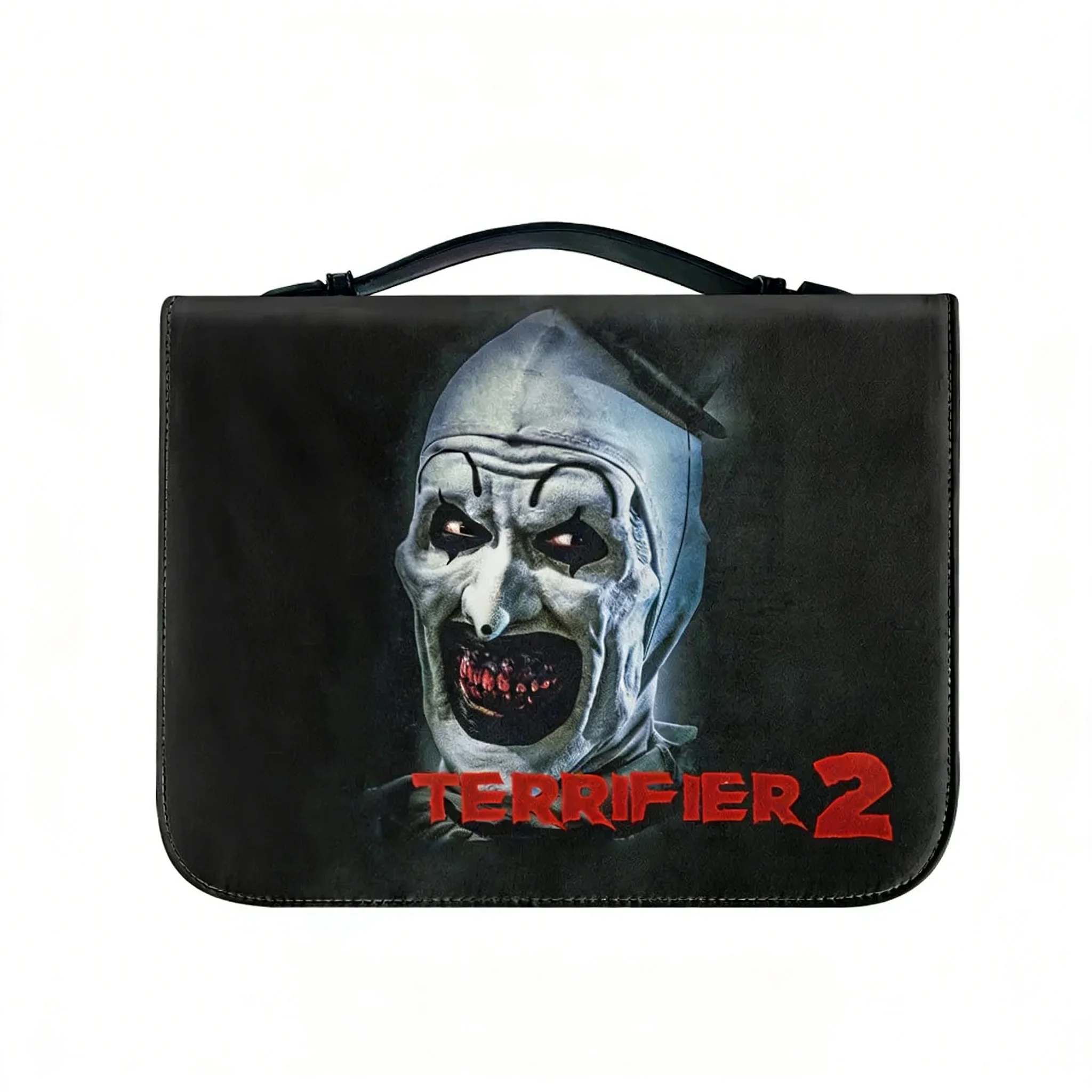 

Водонепроницаемая кожаная сумка-чехол для Библии с карманами, персонализированный подарочный набор для христиан, тематика Хэллоуин: Клоун-Ужасы