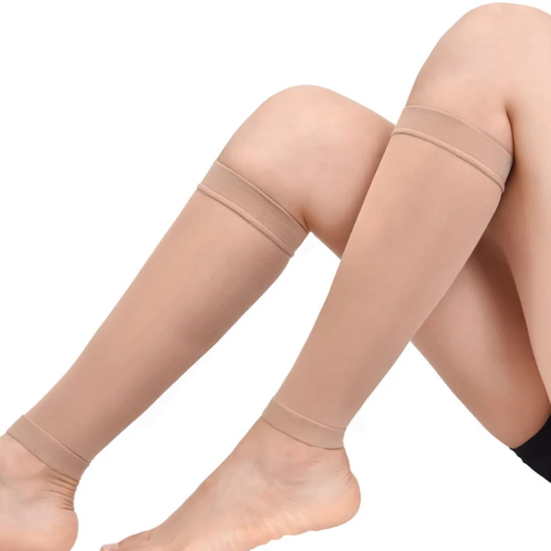 Calf Support Compression Sleeves for Women Men Elastic Running Footless Leg Socks Outdoor Football Sports Calf Leg Brace Sleeves