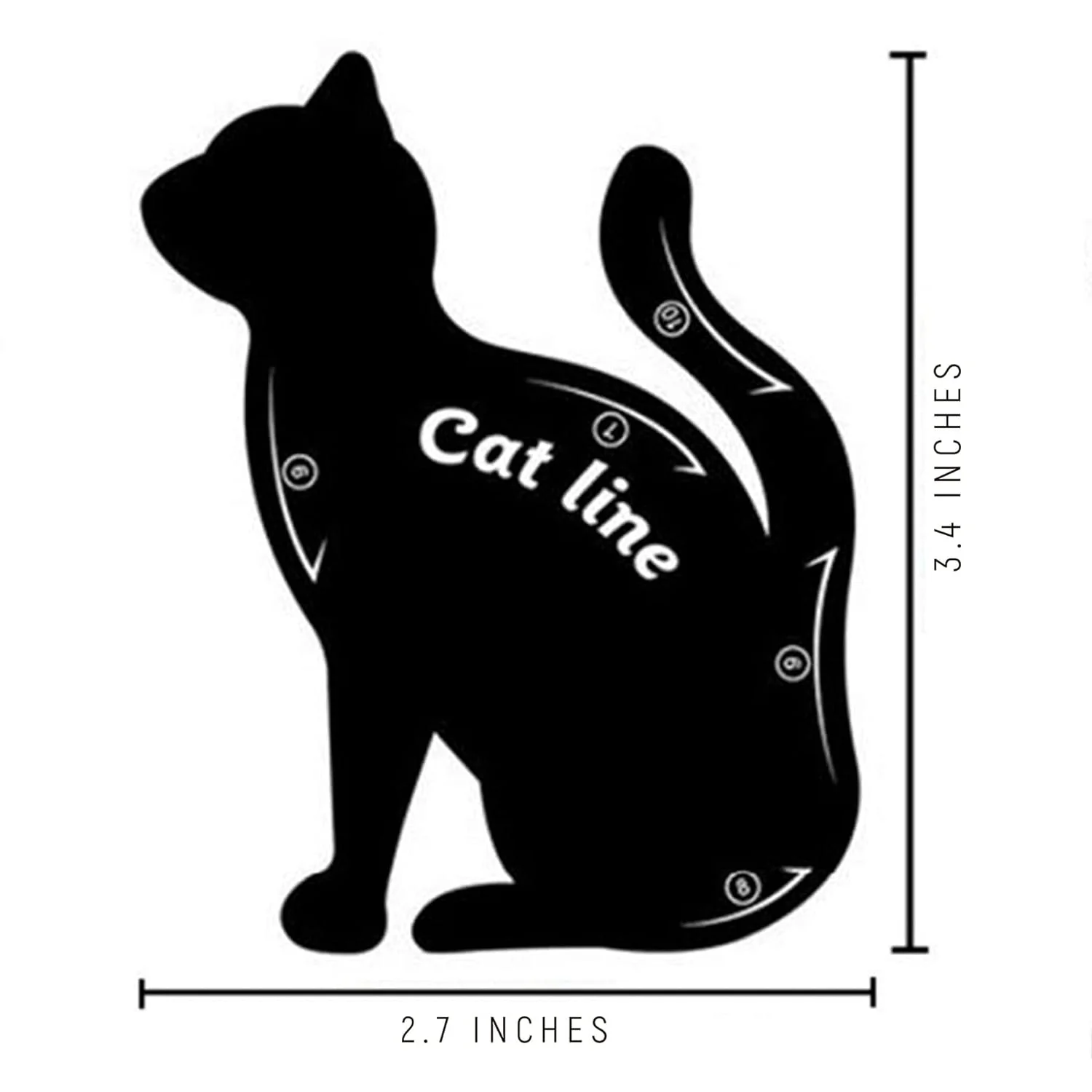 Crea senza sforzo di splendidi occhi di gatto alati con stencil per eyeliner ad alta precisione - Ottieni 10 effetti unici con una tuta versatile