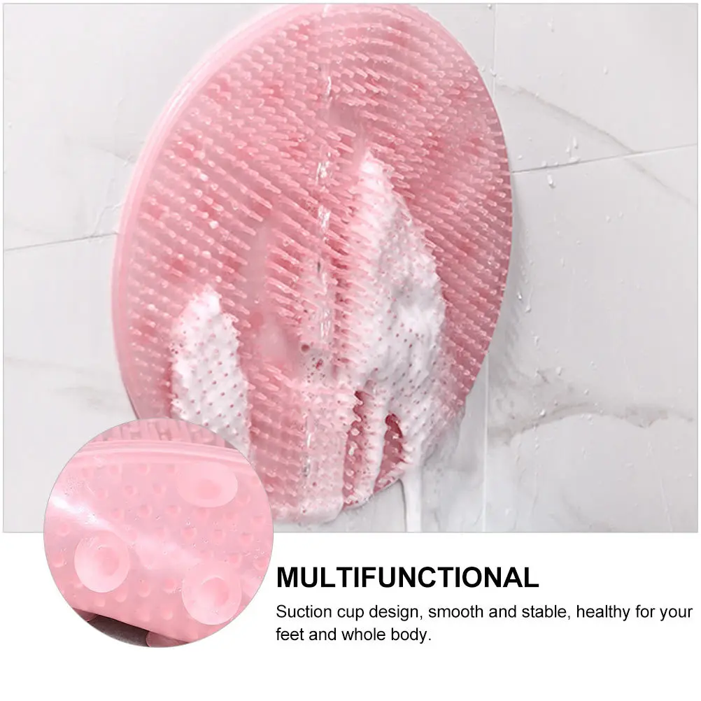 

2Pcs Foot Scrubber Pad Fresh Smelling Bath Massage Mat Non-Skid Surface Easy Clean Wall Mount Storage Foot Pain Relief