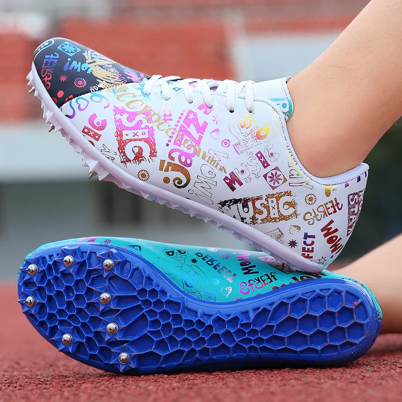 Athletic Spikes Shoes for Men and Women, Professional Training Running Shoes, Track and Field Racing, Jumping Shoe