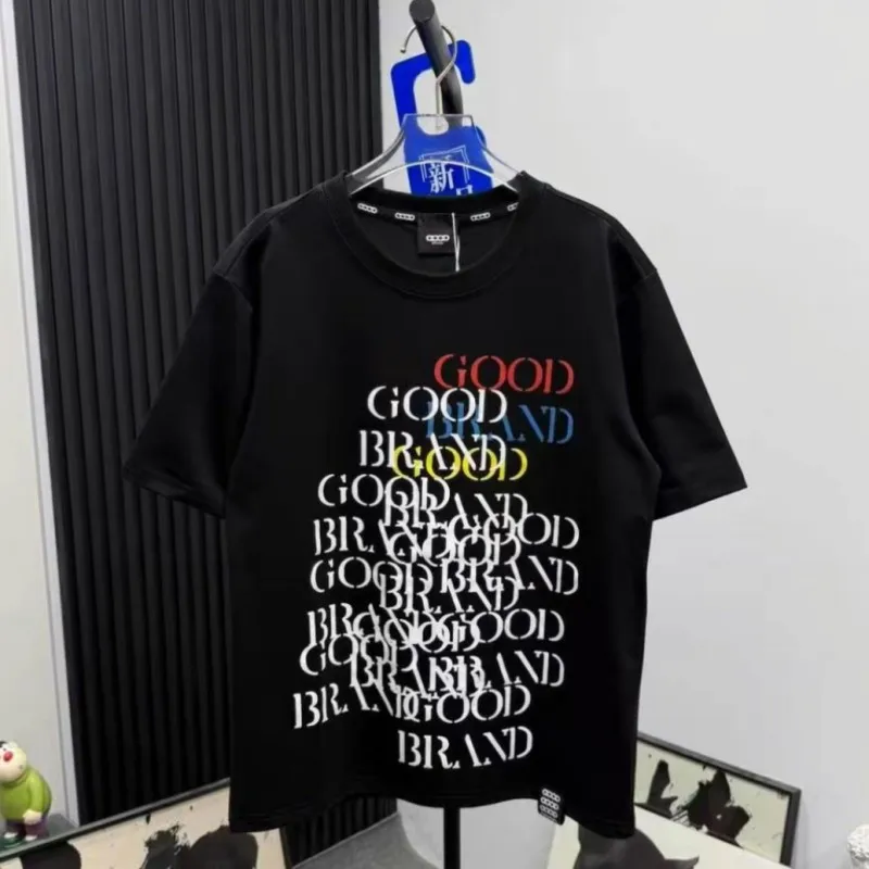 

Летние футболки GOODBRAND с красочным принтом Ghost Bullet Screen, черные, с коротким рукавом, повседневные, для мужчин и женщин, топы, уличный стиль