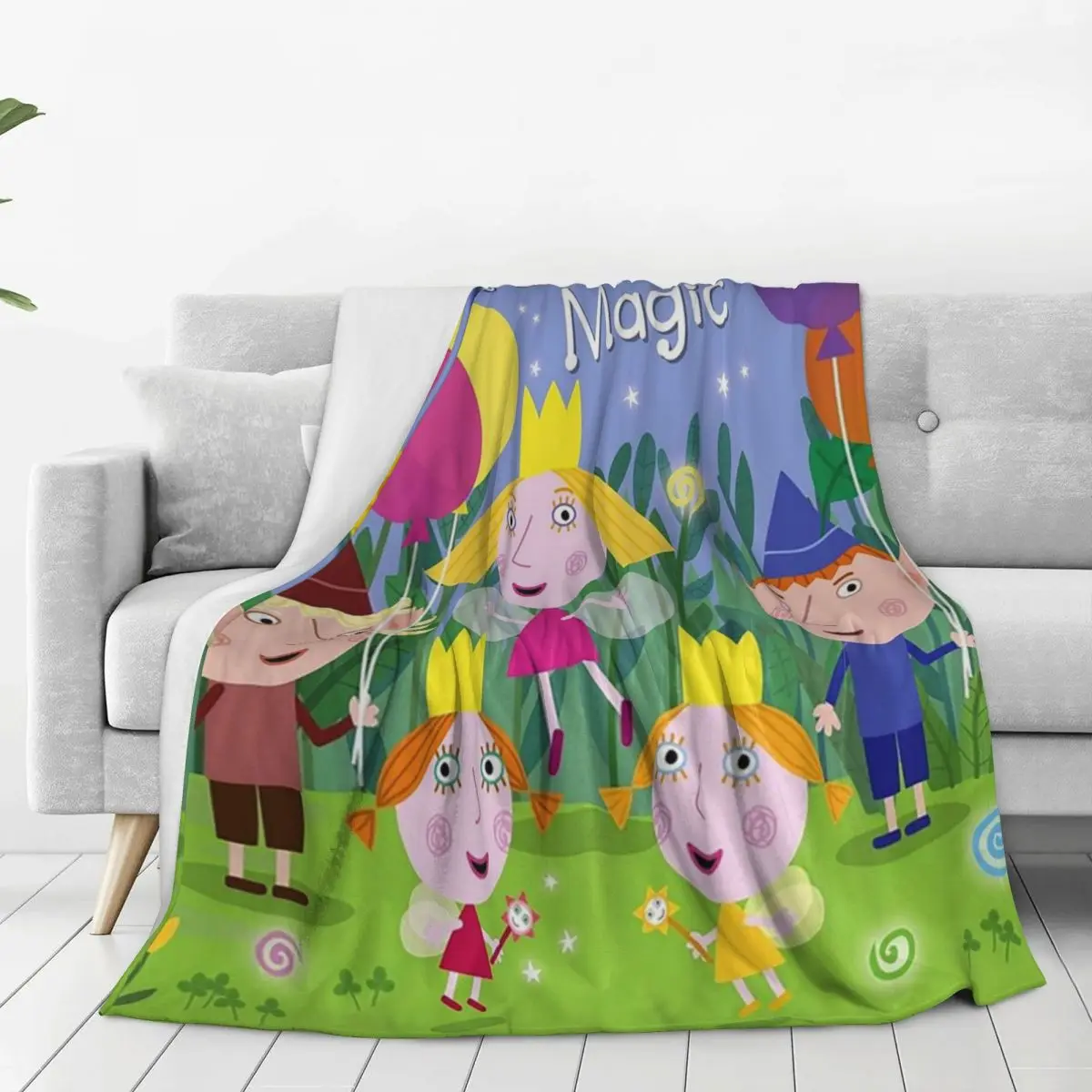 Ben And Holly's Little Kingdom Birthday Magic Characters Blankets Flannel Warm Throw Blankets For Home Office Throws Bedspread