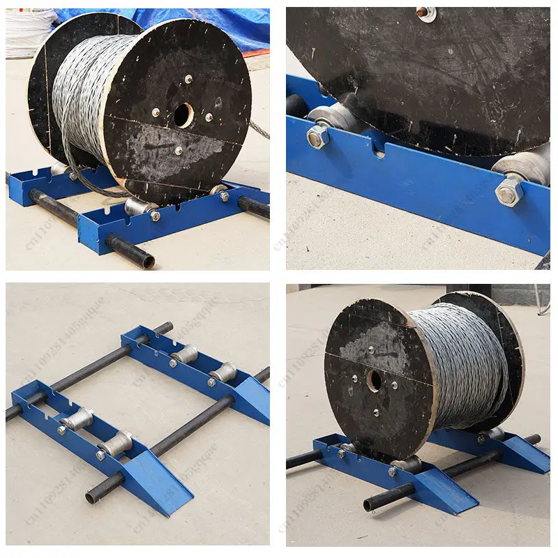 3T Tragbarer Kabelrollenständer mit kleinem Stahlrad, tragbares horizontales Kabelrollenwerkzeug – Detail 3
