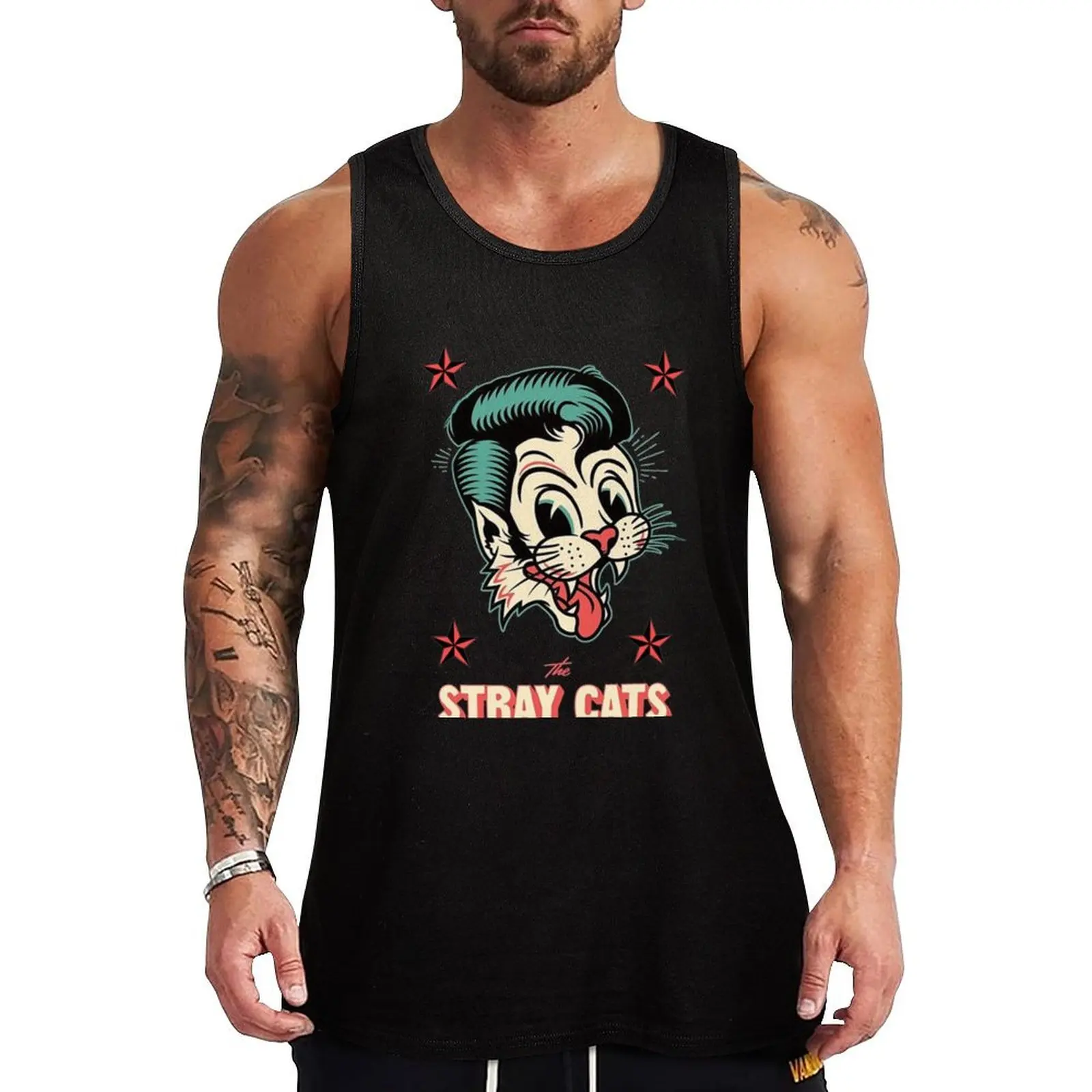 The Stray Cats Tank Top men clothing training weight vest