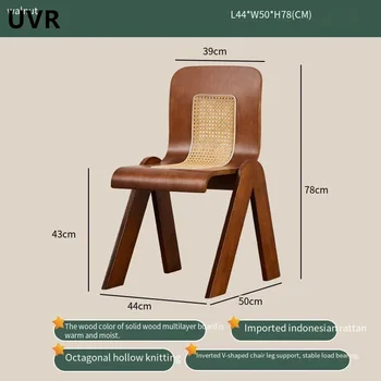 UVR-Silla de comedor de lujo para el hogar, mesa de comedor y sillas para dormitorio de niñas, sillas con respaldo de maquillaje, silla de restaurante de Hotel