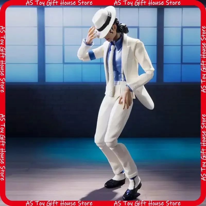 Shfiguarts Michael Jackson Actionfigur, bewegliches Sammlermodell, Spielzeug, Moonwalk-Pose, Heimdekoration, Geschenk für erwachsene Sammler
