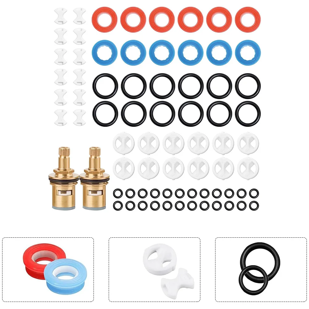 Mixer Valve Repair Brass Tap Cartridge Assorted Tap Washers Kit Tap Cartridge Precision Manufacturing High-quality Gaskets
