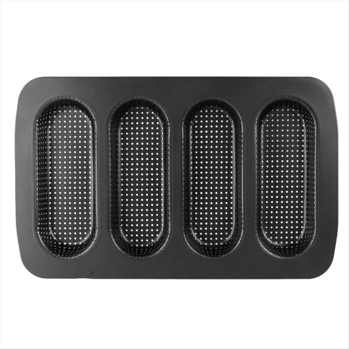 قالب هوت دوج من الفولاذ الكربوني نخب كعكة صغيرة خبز منزلي غير لاصق سهل السقوط صينية خبز ساندويتش #4