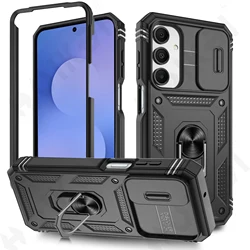 Case For Samsung S26 S25 S24 Ultra Plus A57 A37 A56 A36 4G 5G 2026 FE 5G Slider Camera Protect 360 Full Protection Bracket Cover