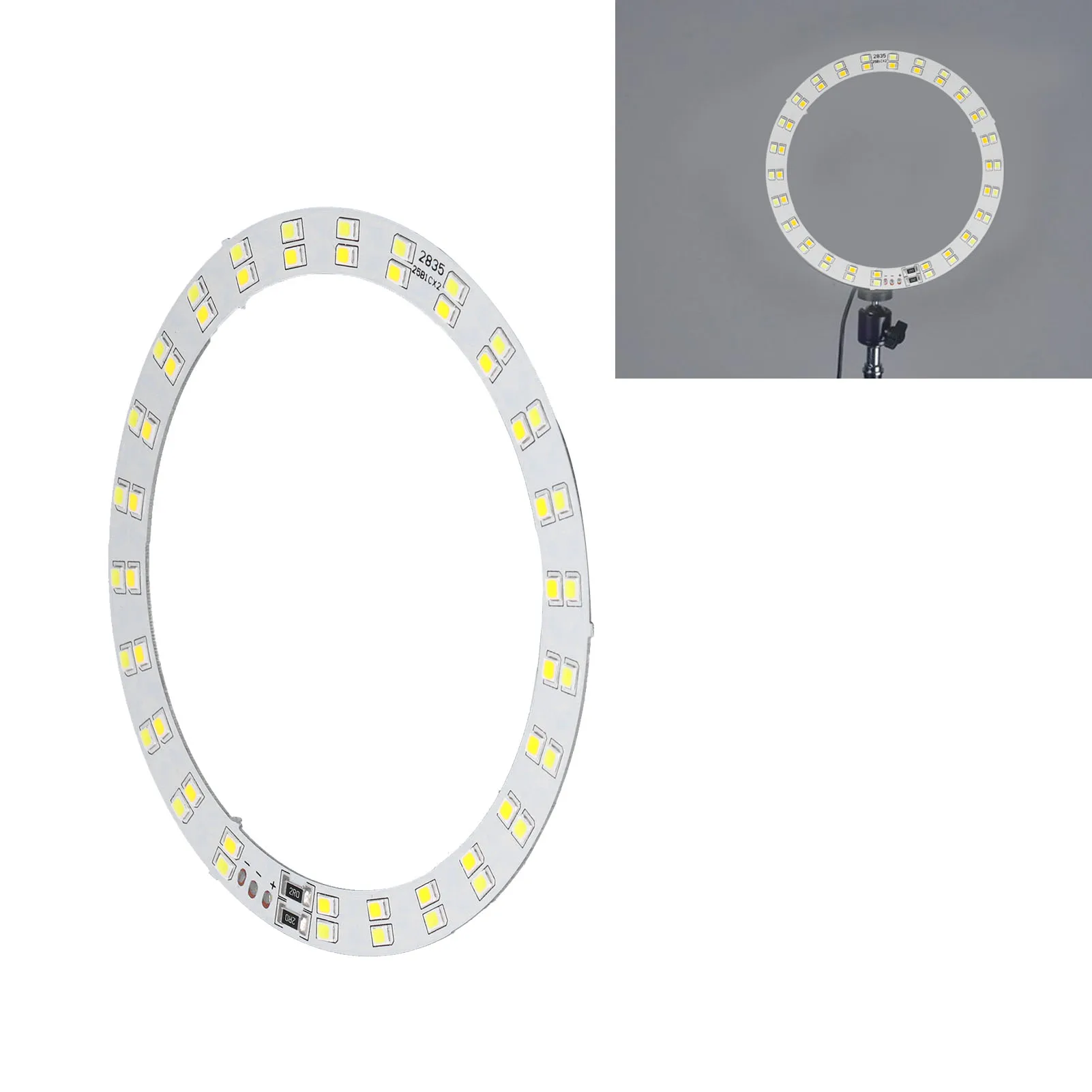 Tablero de luz de anillo de 3V-5V Placa de luz de anillo LED de 10W con iluminación de 2 colores fría y cálida alimentada por USB para iluminación diaria